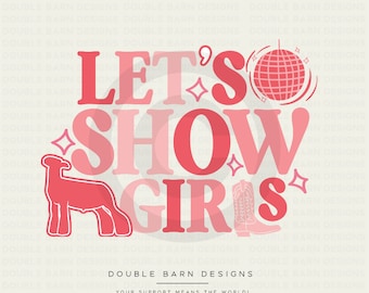Let's Show Girls Lamb Tee Design: Livestock Clipart (PNG Files) (Digital Download)