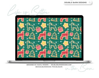 Show Lamb Christmas Cookie Seamless Pattern - PNG JPG Ai Files Included | Commercial Use