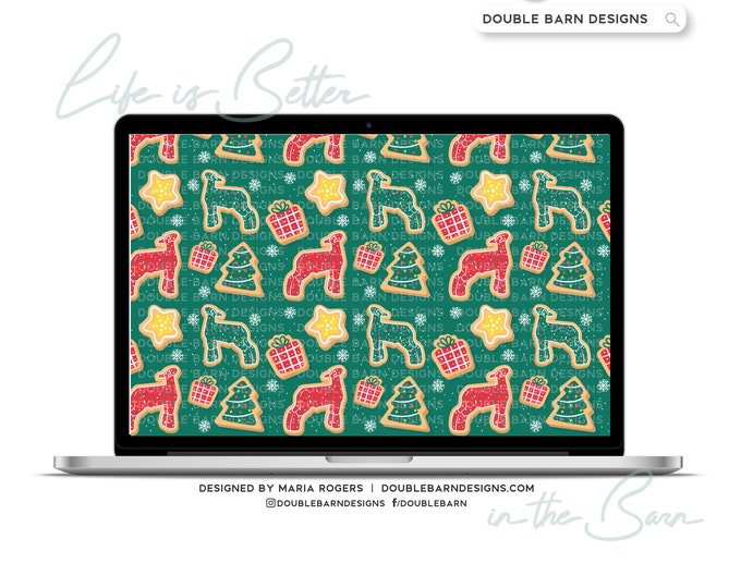 Show Lamb Christmas Cookie Seamless Pattern - PNG JPG Ai Files Included | Commercial Use