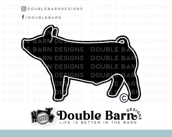 Backdrop Show Pig Digital Download - AI - PNG - SVG - Showpig Design Clipart