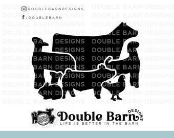 Livestock Set Digital Download | Heifer - Lamb - Goat - Pig - Chicken - Rabbit | SVG - AI - PNG
