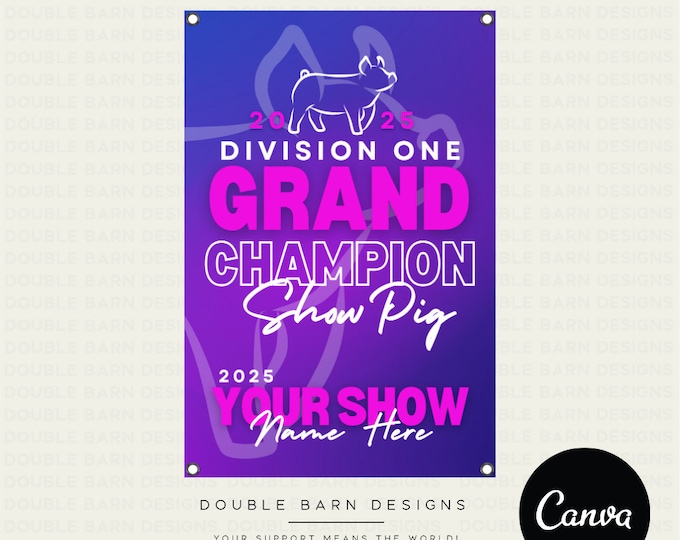Stock Show Banner Template: Editable Livestock Design (Canva)