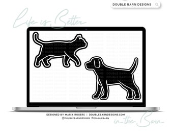 Cat and Dog Digital Download  | SVG AI and PNG Files