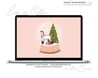 Christmas Snowglobe LAmb Digital Download - PNG Ai JPG Files Included | Commercial Use