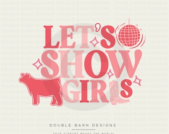Steer Show Girls Tee Design: Livestock Clipart PNG (Commercial Use)