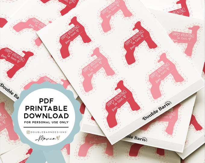 Valentines Day Stock Show Lamb Printable Downloads | Personal Use Only (Printable PDF)