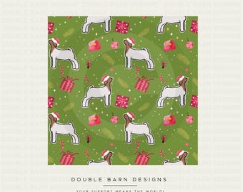 2024 Christmas Show Goat Seamless Pattern - PNG Files Included