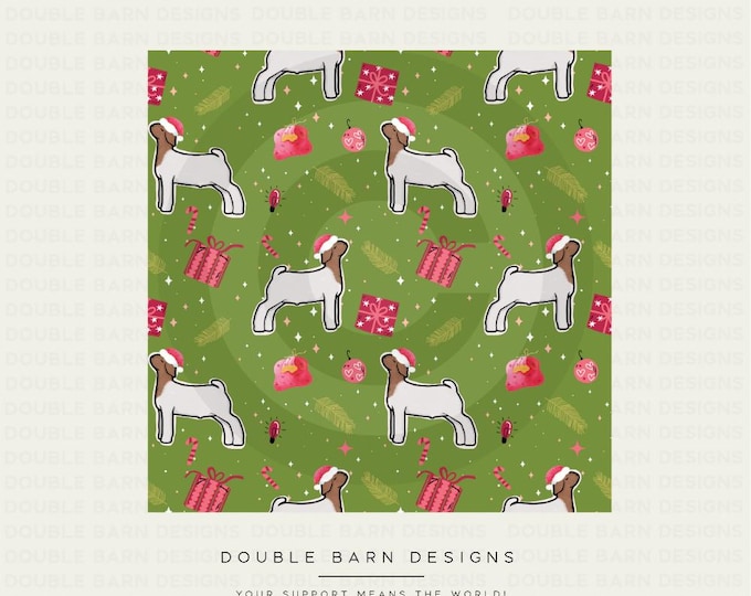 2024 Christmas Show Goat Seamless Pattern - PNG Files Included