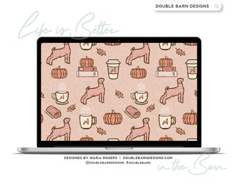 Cozy Pumpkin Spice Pattern - Show Goat - PNG JPG Ai Files Included | Commercial Use