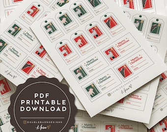 Stock Show Animals Christmas Gift Tags (Printable PDF)