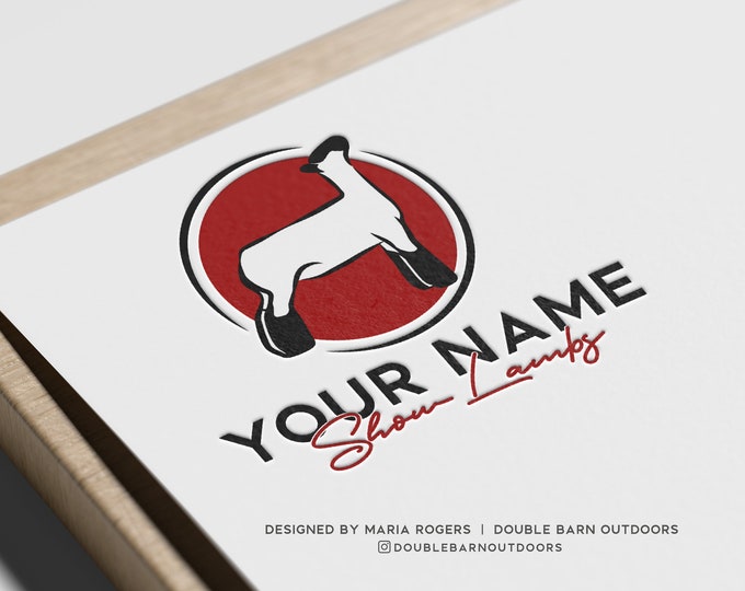 Custom Lamb Logo Design | Add Your Own Name Design | Show Lamb Logo | Club Lamb Logo