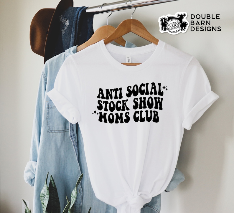 Antisocial Stock Show Moms Club T-shirtdesign (PNG-filer ingår) bild 1