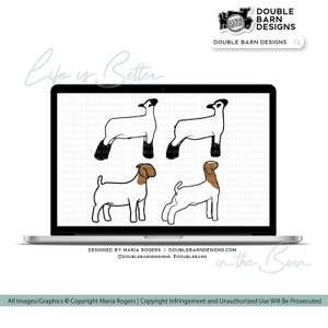 Lämmer und Ziegen Set | Digitale Downloads - SVG, PNG, Ai Dateien | Kommerzielle Lizenz