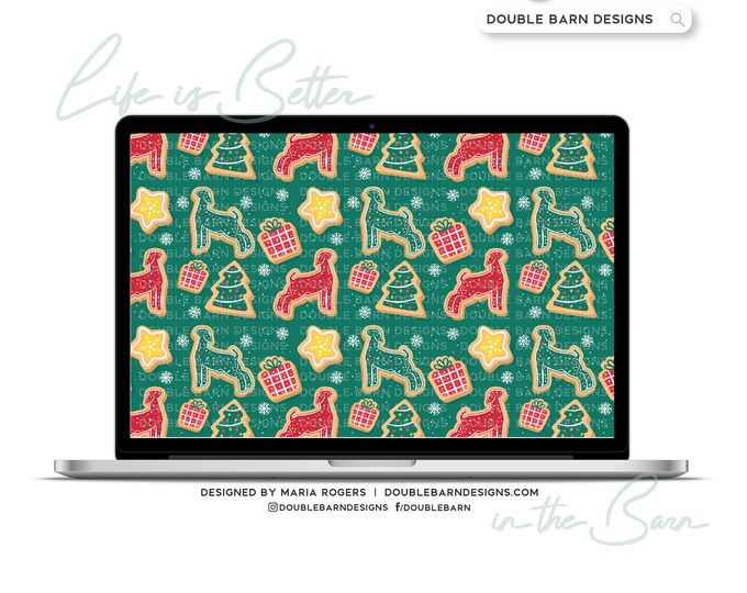 Show Goat Christmas Cookie Seamless Pattern - PNG JPG Ai Files Included | Commercial Use