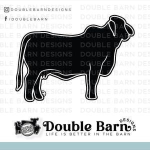 Brahma Cow Digital Download - SVG - PNG  Files - Show Cattle