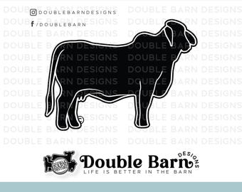 Brahma Cow Digital Download - SVG - PNG  Files - Show Cattle
