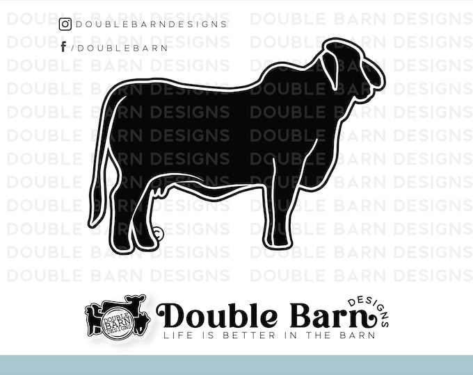 Brahma Cow Digital Download - SVG - PNG  Files - Show Cattle