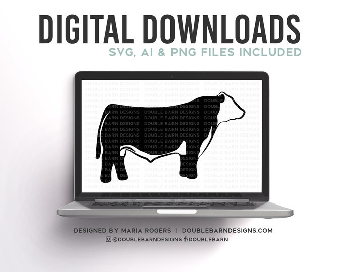 Hereford Bull SVG: Cattle Design (Digital Download)