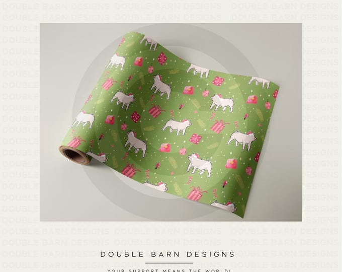2024 Christmas Pig Seamless Pattern - PNG Files Included