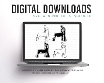 Lamb Showmen SVG PNG: Livestock Graphics (Commercial License) (Digital Download)