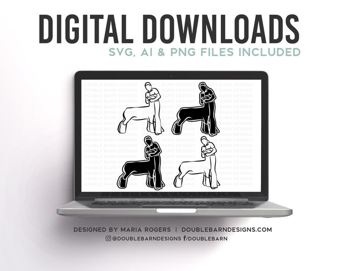 Lamb Showmen SVG PNG: Livestock Graphics (Commercial License) (Digital Download)