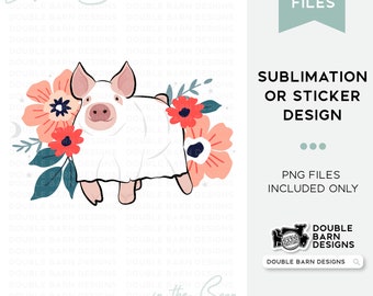 2023 Show Pig Floral Ghost - PNG Files Included | Commercial Use