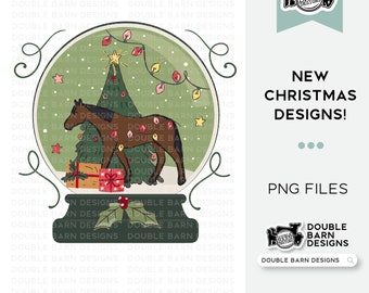 2023 Snow Globe Horse Digital Download - PNG Files Included | Commercial Use