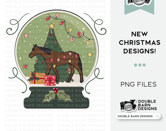2023 Snow Globe Horse Digital Download - PNG Files Included | Commercial Use