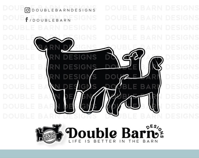 Show Steer, Lamb, Goa,t Digital Download - SVG - AI