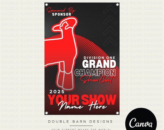 Stock Show Banner Template: Editable Livestock Design (Canva)