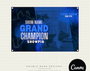 Stock Show Banner Canva Template: Editable Livestock Design (3x2')