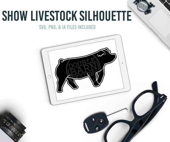 Download Duroc Show Pig Silhouette Digital Download SVG PNG AI | Etsy