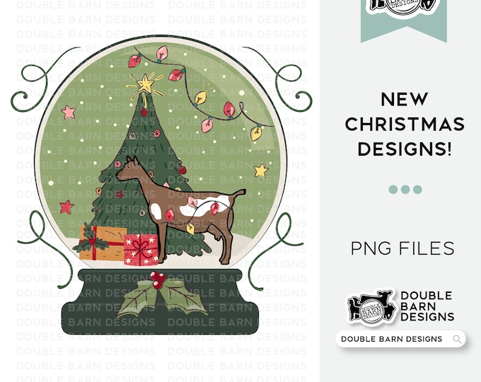 2023 Snow Globe Dairy Goat Digital Download - PNG Files Included | Commercial Use