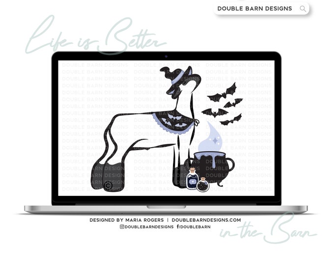 Witch Show Goat Digital Download Halloween - PNG Ai SVG Files Included | Commercial Use