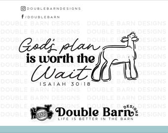 Show Lamb Isaiah 30:18 Livestock Sublimation Design - PNG Files Included | Commercial Use