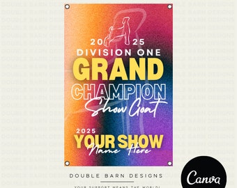 Stock Show Banner Canva Template: Customizable Livestock Design (3x2')