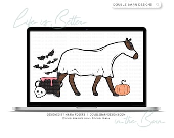 Halloween Ghost Horse Digital Download - PNG Ai SVG Files Included | Commercial Use
