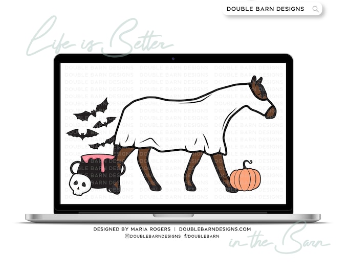Halloween Ghost Horse Digital Download - PNG Ai SVG Files Included | Commercial Use