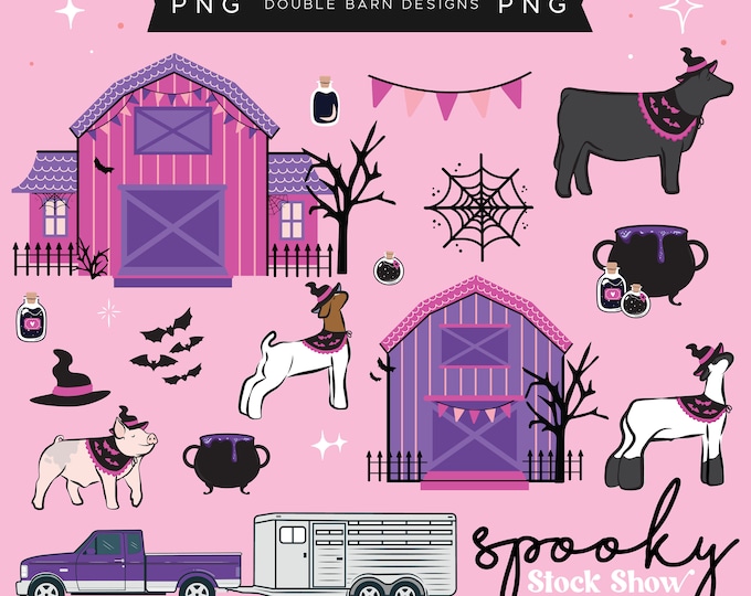 Spooky Witch Stock Show Clip Art: Fall 2024 PNG Files
