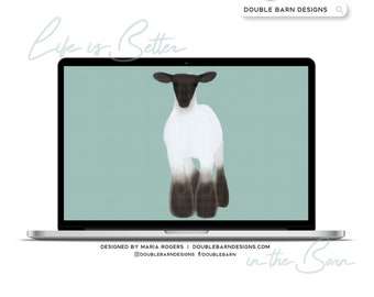 Watercolor Lamb Digital Download - PNG JPG PDF Files Included | Commercial Use