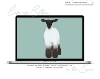 Watercolor Lamb Digital Download - PNG JPG PDF Files Included | Commercial Use