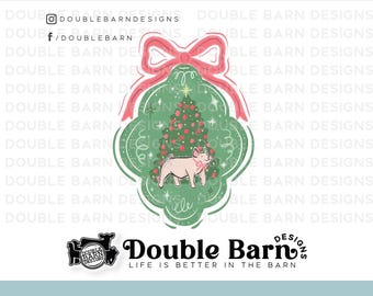 Christmas Ornament Show Pig Design - PNG Files Included