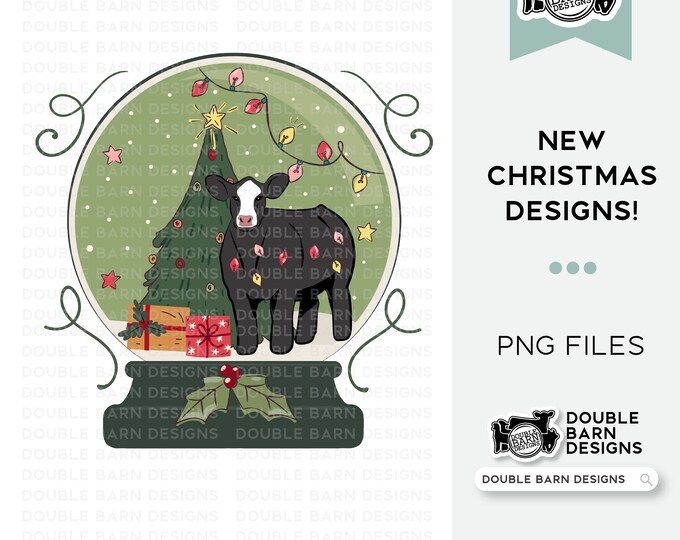 2023 Snow Globe Cattle Digital Download - PNG Files Included | Commercial Use