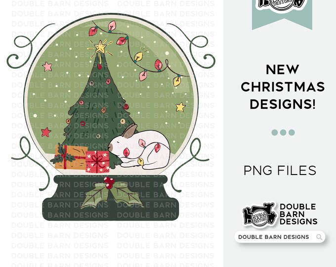 2023 Snow Globe Rabbit Digital Download - PNG Files Included | Commercial Use