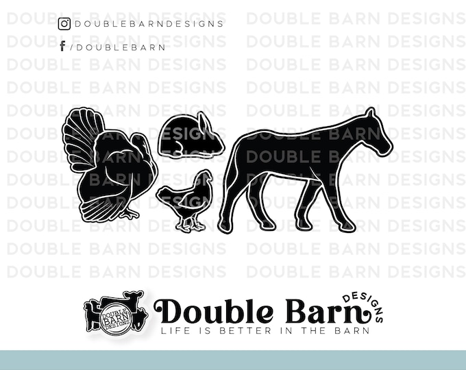 NEW 2025 | Horse Turkey Rabbit Chicken Bundle of Digital Downloads | Png, Svg, Ai Files