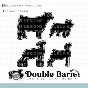 Show Pig, Lamb, Steer Digital Graphics Bundle (PNG, SVG, AI)