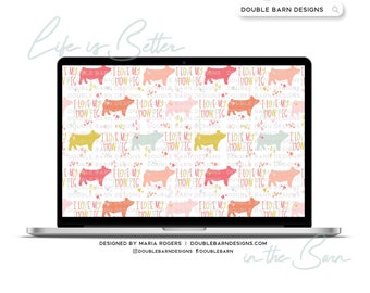Show Pig Seamless Pattern: Livestock Design (PNG JPG Ai Files Included)