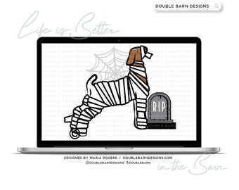 Halloween Mummy Show Lamb Digital Download - PNG Ai SVG Files Included | Commercial Use
