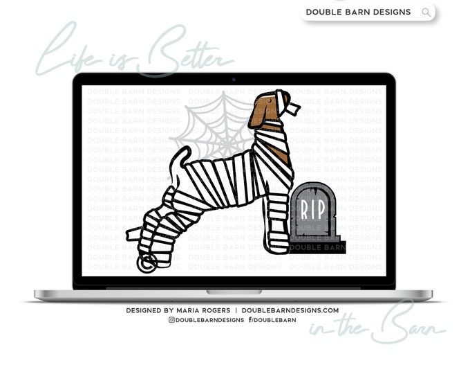 Halloween Mummy Show Lamb Digital Download - PNG Ai SVG Files Included | Commercial Use