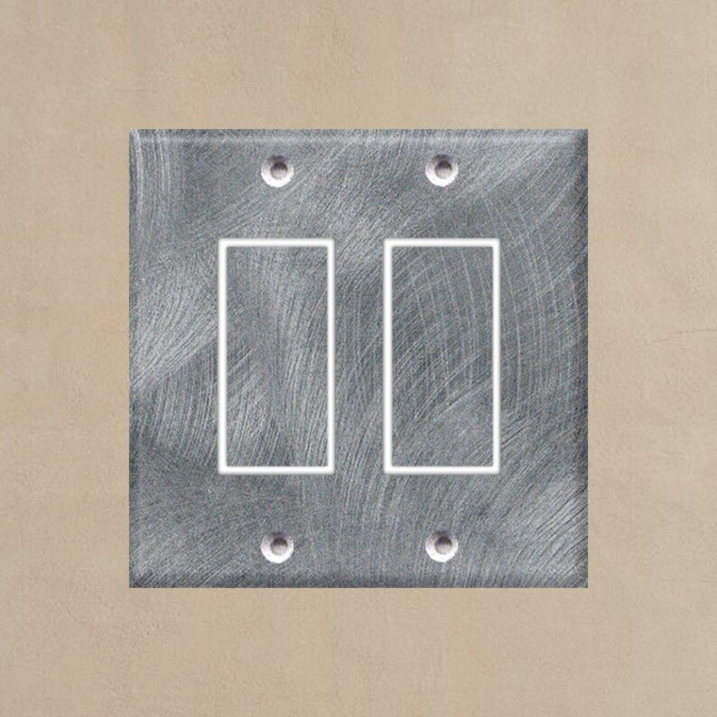 Brushed Texture Gray Grey Pattern Light Switch Plate Covers Etsy